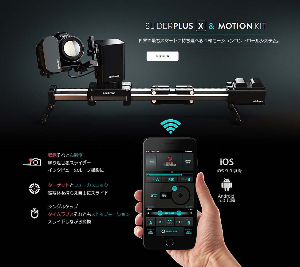 edelkrone（エーデルクローン）Slider PLUS X ロング＋Motion Kit 